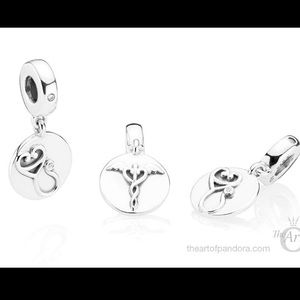 Pandora Stethoscope & Caduceus Doctor Nurse Charm